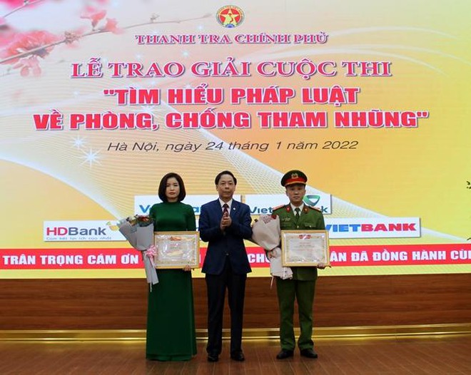 Thanh tra Chính phủ trao giải Cuộc thi "Tìm hiểu pháp luật về phòng, chống tham nhũng” ảnh 2