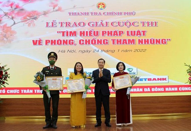 Thanh tra Chính phủ trao giải Cuộc thi "Tìm hiểu pháp luật về phòng, chống tham nhũng” ảnh 3