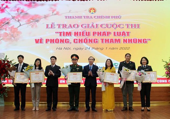 Thanh tra Chính phủ trao giải Cuộc thi "Tìm hiểu pháp luật về phòng, chống tham nhũng” ảnh 4