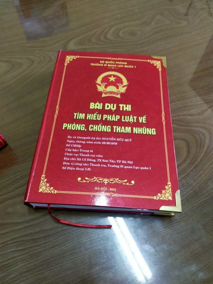 Tác phẩm đoạt giải Nhất trong cuộc thi của Thanh tra Chính phủ. Ảnh: NVCC