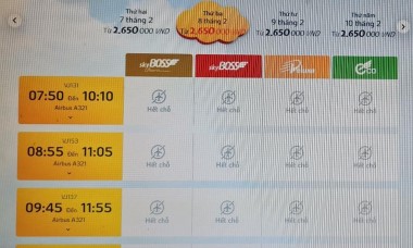 Vé máy bay sau Tết: Khan hiếm, chỉ còn hạng vé thương gia giá cao chót vót
