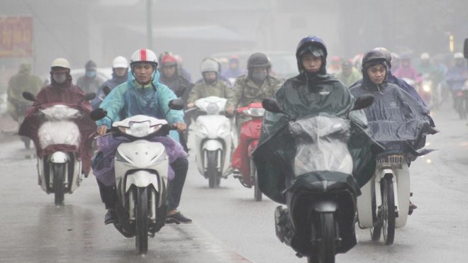 Không khí lạnh tràn xuống, Bắc bộ mưa rào và rét tê tái kéo dài ảnh 1