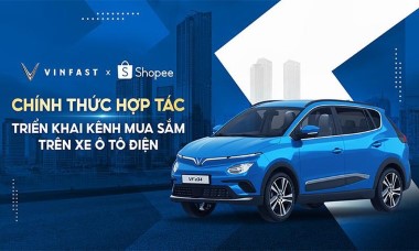 Trải nghiệm mới: 'Lướt' Shopee trên xe điện VinFast VF e34