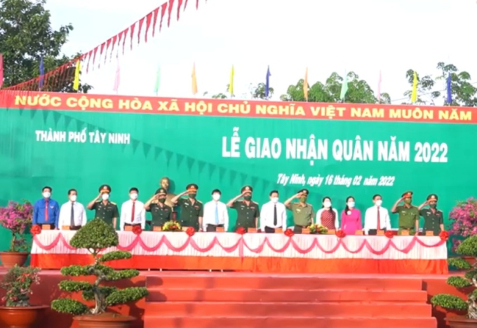 Thành phố Tây Ninh tổ chức lễ giao nhận quân năm 2022.