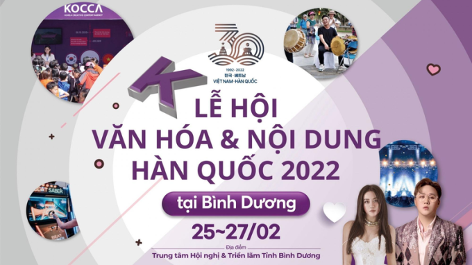 Lễ hội Văn hoá và Nội dung Hàn Quốc lần đầu tiên được tổ chức tại Bình Dương.