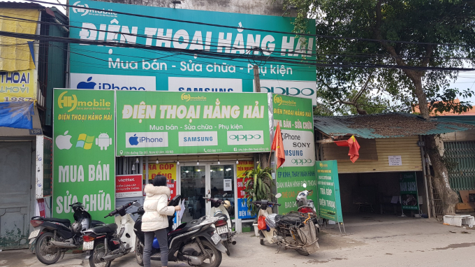 Cửa hàng Điện thoại Hằng Hải có địa chỉ tại 136 Tây Mỗ, Nam Từ Liêm, Hà Nội, nơi anh Hoàng Thế T. mua và đăng kí sử dụng thuê bao của Itel.