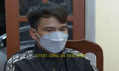 Bắt quả tang nam thanh niên ôm 2 bánh heroin từ Hưng Yên sang tỉnh Thái Bình tiêu thụ