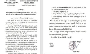 Bắc Giang: Trưởng phòng GD&ĐT huyện Hiệp Hoà nói gì về các gói thầu hàng chục tỷ đồng có tỷ lệ siêu tiết kiệm?