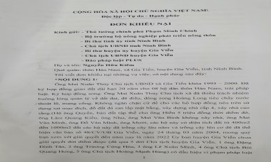 Hàng loạt sai phạm tại xã Gia Tiến kéo dài nhiều năm, công dân mong mỏi sự "ra tay" của lãnh đạo tỉnh Ninh Bình!