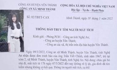 Công an phát thông báo tìm nữ sinh mất tích