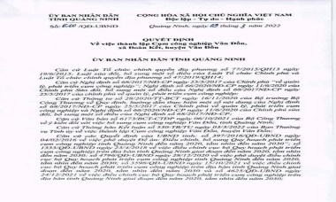 Công ty CP Phú Thịnh Vân Đồn mới “khai sinh” được vài tháng đã “ẵm trọn” dự án gần 500 tỷ Cụm công nghiệp Vân Đồn