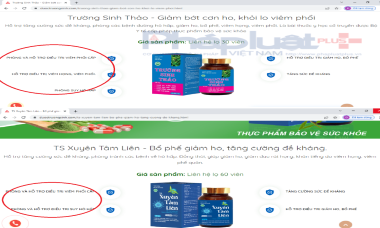 Công ty Trường Sinh quảng cáo hàng loạt sản phẩm sai nội dung công bố