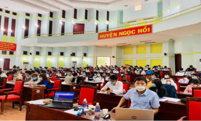 Phiên giao dịch việc làm tại huyện Ngọc Hồi năm 2022.