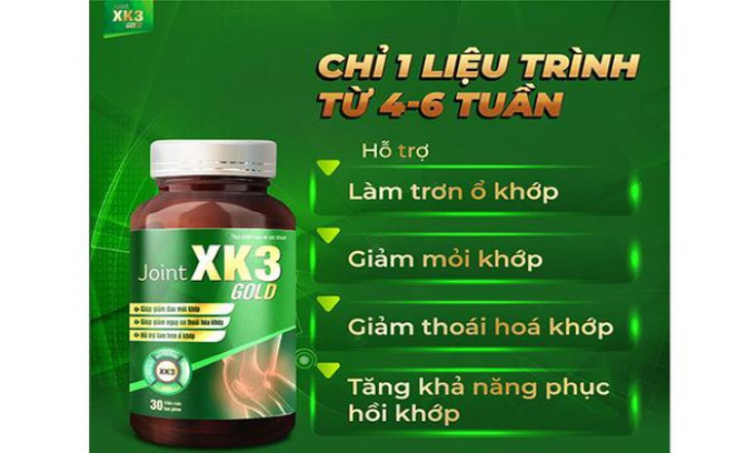 Rút ngắn liệu trình điều trị viêm khớp chỉ còn 4 tuần với Joint XK3 Gold