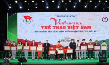 Tôn vinh 15 vận động viên và 8 huấn luyện viên tiêu biểu tại "Vinh quang Thể thao Việt Nam 2022"