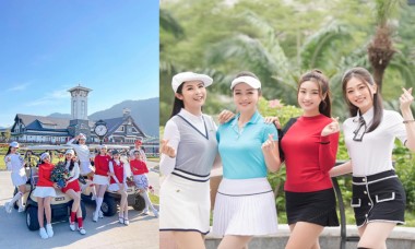 Dàn Hoa hậu, diễn viên, MC VTV 'so kè' nhan sắc trên sân golf