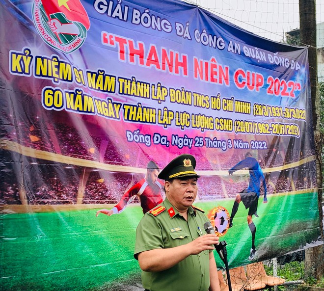 Sôi nổi giải bóng đá 'Thanh niên cup 2022' của Công an quận Đống Đa ảnh 2