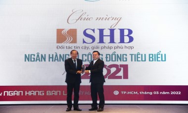 SHB tiếp tục thắng lớn trong lễ trao giải Ngân hàng Việt Nam tiêu biểu 2021