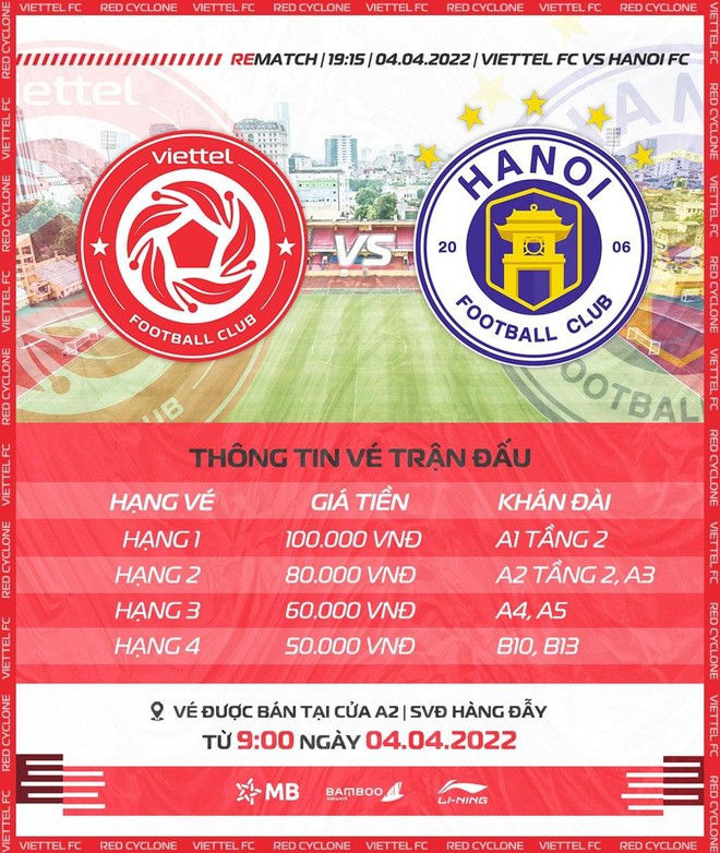 Lộ giá vé xem trận 'derby Thủ đô' giữa Viettel FC và Hà Nội FC ảnh 1