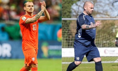 Sneijder phát phì khó tin sau khi giải nghệ