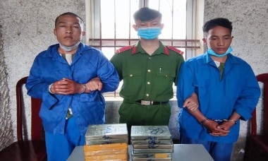 Hai chú cháu vận chuyển 12 bánh heroin