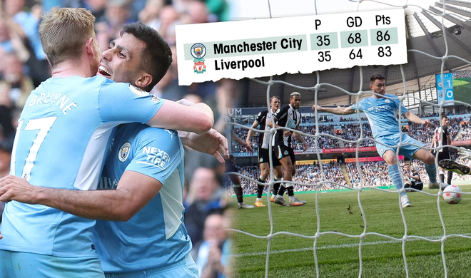 Đè bẹp Newcastle, Man City tiến gần ngôi vô địch Premier League ảnh 1