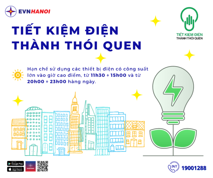 Tiết kiệm điện thành thói quen