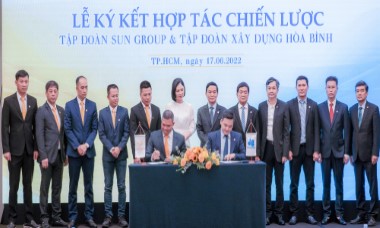 Tập đoàn Xây dựng Hòa Bình và Tập đoàn Sun Group ký kết hợp tác chiến lược