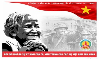 75 bức tranh cổ động tuyên truyền kỷ niệm 75 năm Ngày thương binh, liệt sỹ