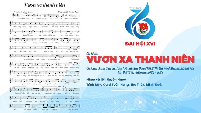 ''Vươn xa thanh niên'' là ca khúc chính thức của Đại hội Đoàn Thanh niên thành phố Hà Nội ảnh 1