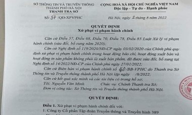 Tự ý trích dẫn thông tin từ các báo, một doanh nghiệp bị phạt 40 triệu đồng