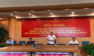 Hà Nội tập huấn cho xã, phường thực hiện thủ tục online với đăng ký kết hôn, khai sinh và khai tử