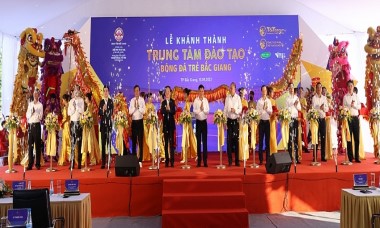 Hanoi FC khánh thành Trung tâm đào tạo bóng đá trẻ tại tỉnh Bắc Giang