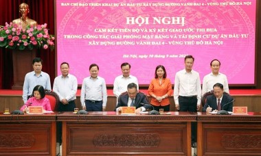 Hà Nội cùng Bắc Ninh, Hưng Yên ký kết giao ước thi đua tiến độ thực hiện dự án Vành đai 4