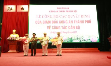 Công an Hà Nội điều động và bổ nhiệm các vị trí công tác mới