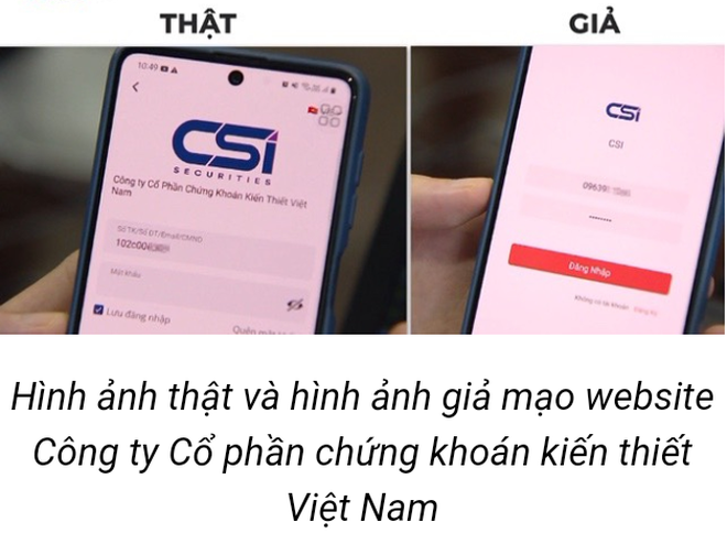 Cảnh báo thủ đoạn giả mạo website các công ty chứng khoán để giao dịch nhằm lừa đảo chiếm đoạt tài sản ảnh 1