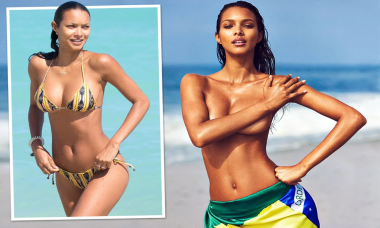 Siêu mẫu Lais Ribeiro cởi áo ngực cổ vũ tuyển Brazil