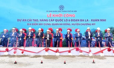 Khởi công mở rộng quốc lộ 6 đoạn Ba La- Xuân Mai với quy mô chiều rộng mặt đường 60m