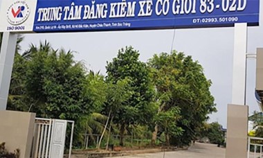 Trung tâm đăng kiểm ở tỉnh Sóc Trăng bị đình chỉ 3 tháng