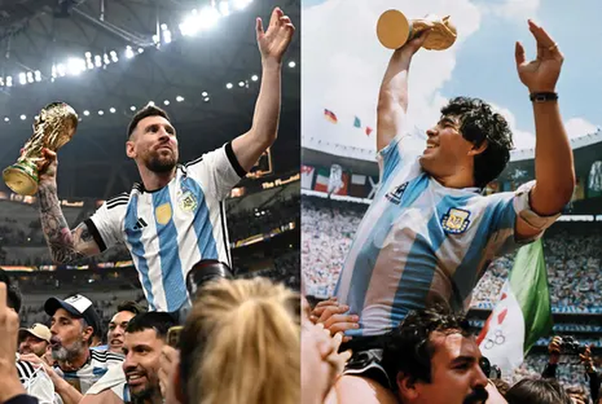 Messi tái hiện màn ăn mừng huyền thoại của Maradona ảnh 1