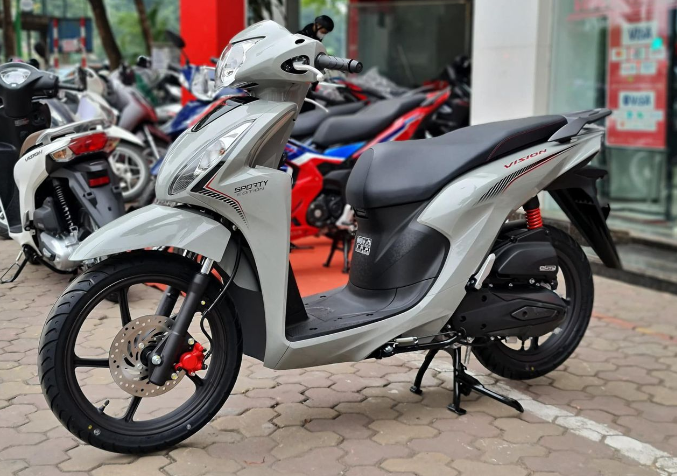 Honda Vision 2023 mới nhất phiên bản Thể thao màu Xám Đen