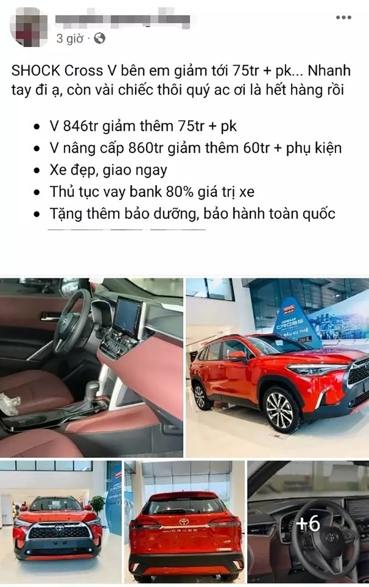 Toyota Corolla Cross giảm giá