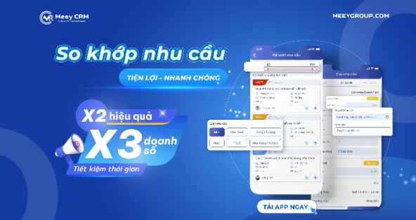 So khớp nhu cầu là tính năng nổi trội của Meey CRM 