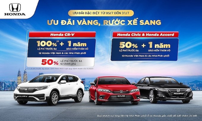 Honda triển khai chương trình khuyến mại hấp dẫn cho CR-V, Civic và Accord