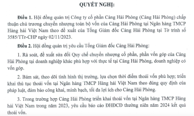 Cảng Hải Phòng (PHP) muốn thoái vốn tại MSB khi đã lời gấp đôi