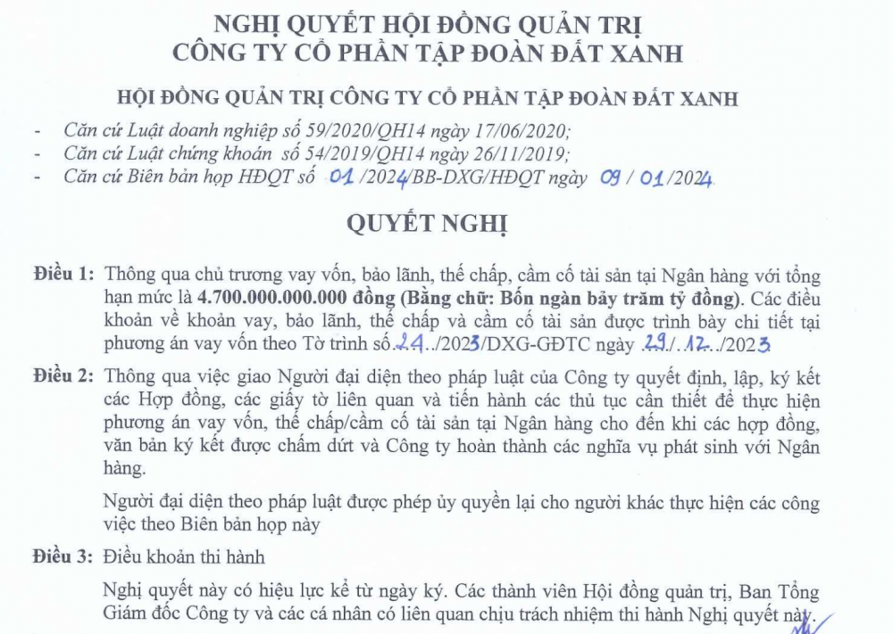 Nợ vay hơn 5.600 tỷ, Đất Xanh (DXG) vẫn muốn vay thêm 4.700 tỷ đồng từ ngân hàng