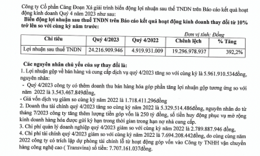 Mở rộng kinh doanh nhựa đường, doanh thu quý IV của Cảng Đoạn Xá (DXP) lập đỉnh