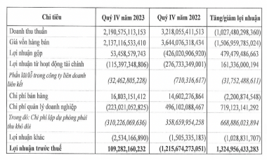 Xây dựng Hòa Bình (HBC) có lãi trở lại trong quý IV