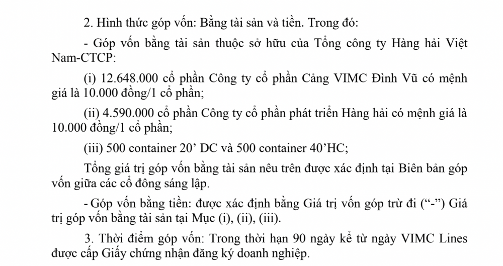 Vinalines (MVN) chi hơn 1.000 tỷ đồng thành lập công ty con ngành logistics