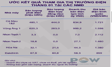 Đem về 2.000 tỷ đồng trong tháng đầu năm, PV Power dự báo giá CGM đi ngang